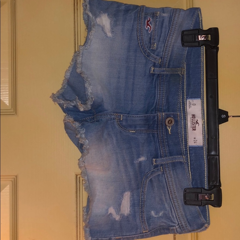 Cute fringed shorts and light washed!